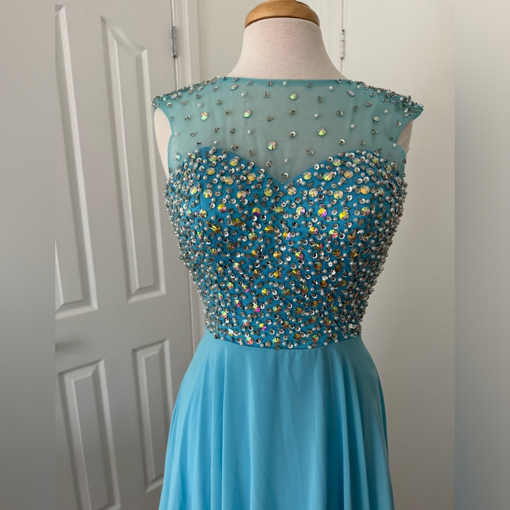 Robin egg blue gown in S